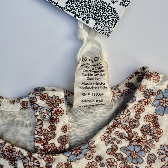 Kate Quinn Sleeveless Ruffle Bubble | Brown/Blue Floral | 18-24M | NWT - Picture 5 of 7